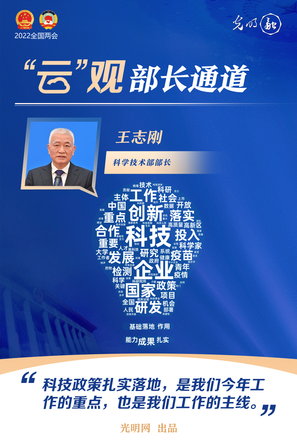 【“云”觀部長通道】一組詞云海報，帶你聆聽三位部長今年工作規劃