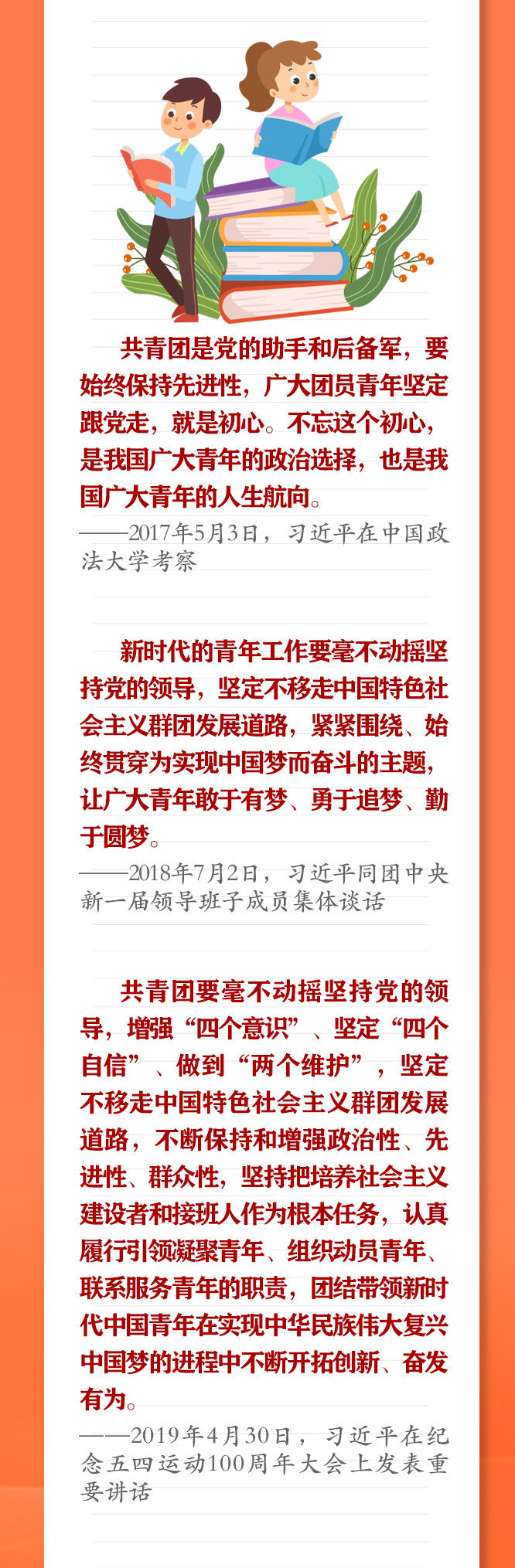 手繪長卷 | 共青團員們，總書記這些話要牢記