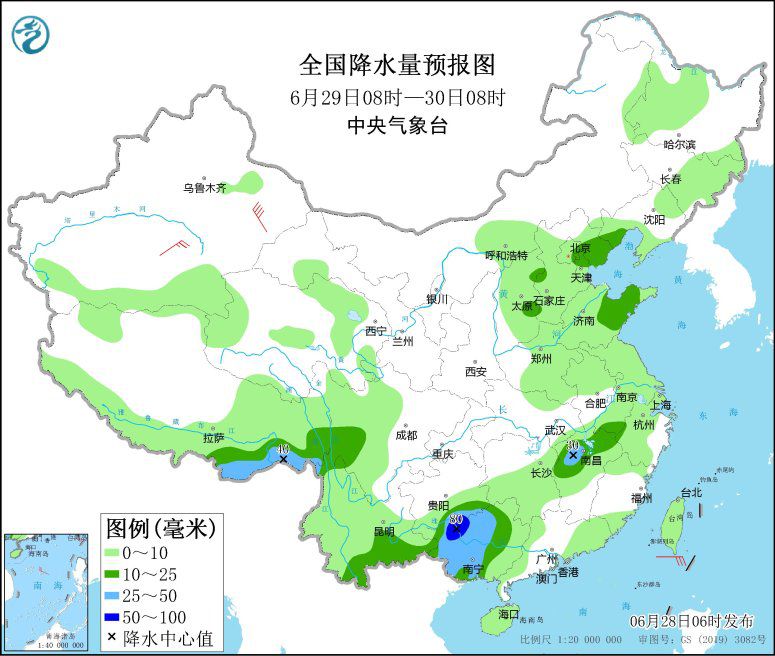 江南華南等地有較強降水 部分地區伴有雷暴大風或冰雹