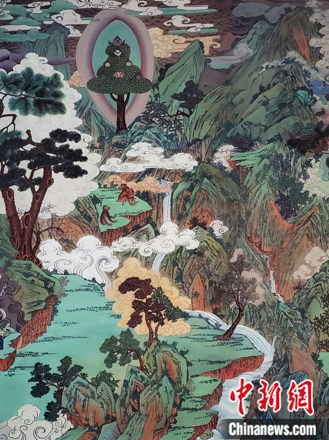 臨摹、補(bǔ)繪的青海瞿曇寺壁畫。受訪者 供圖
