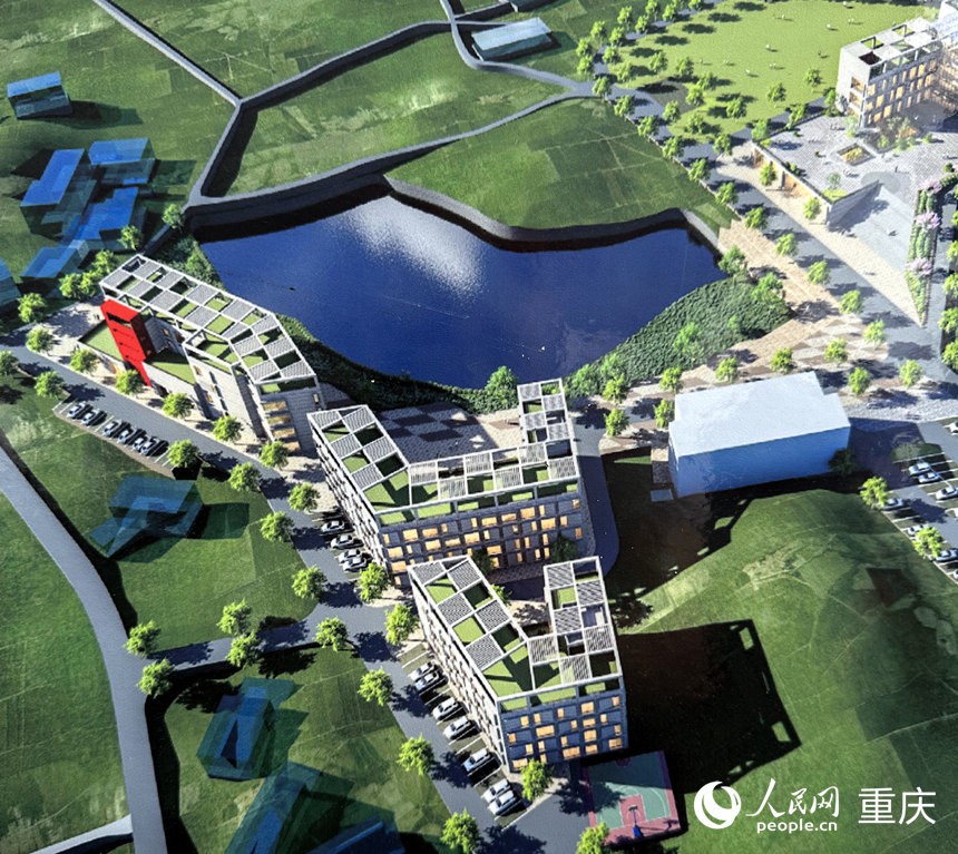 中國農業科學院蔬菜花卉研究所西南研發中心效果圖。人民網記者 劉政寧攝